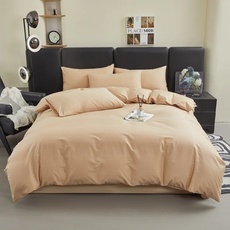 WASART Polyester cotton duvet cover with pillowcase cozy couple luxury bedding set quilt cover single double bed queen king size