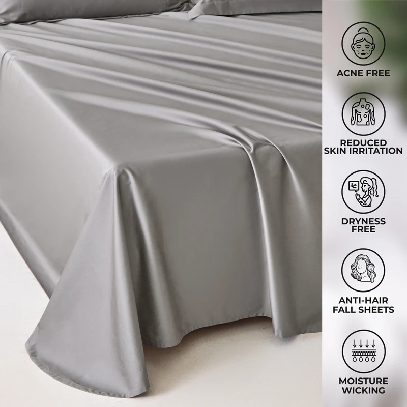 Egyptian Cotton Bed Flat Sheet, 1PC 800 Thread Count Top Sheets for Single Double King Queen Bed, Luxury Soft Bedsheet Bed Linen