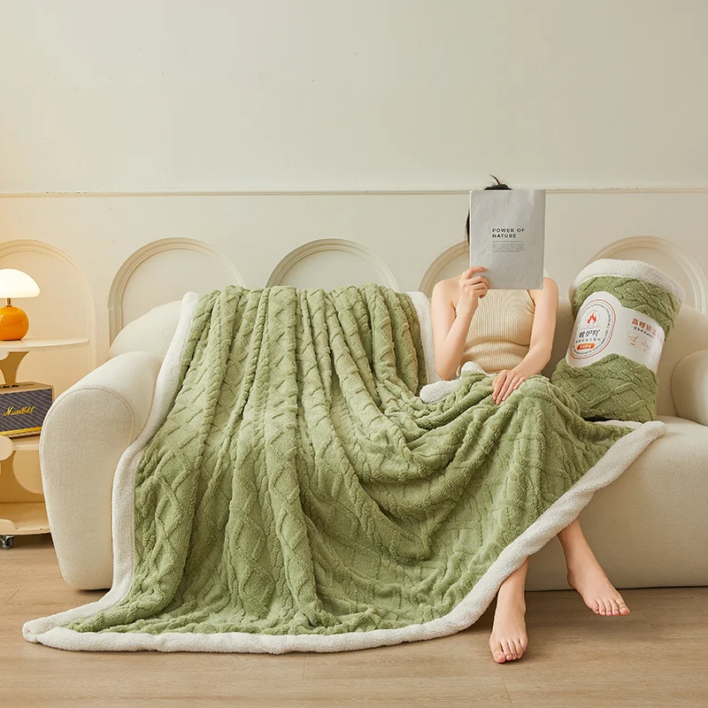 Sherpa Fleece Throw Blanket Queen King Size for Couch, Bed and Sofa, Thick and Warm Blanket, Soft Fuzzy Plush Blanket for Winter