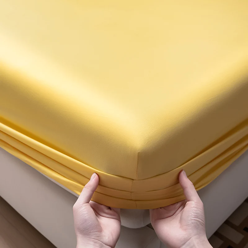 100% Egyptian Cotton Fitted Sheet with Elastic Band Luxury Soft 400TC Bedding Mattress Cover Protector Double Queen King Size