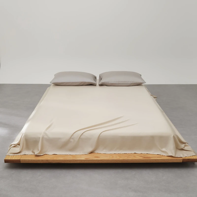 1pc Natural Mulberry Silk Flat Bed Sheet Solid Color Bedding Sheets 100% Silk Bedspreads for Twin Full Double Queen King Size