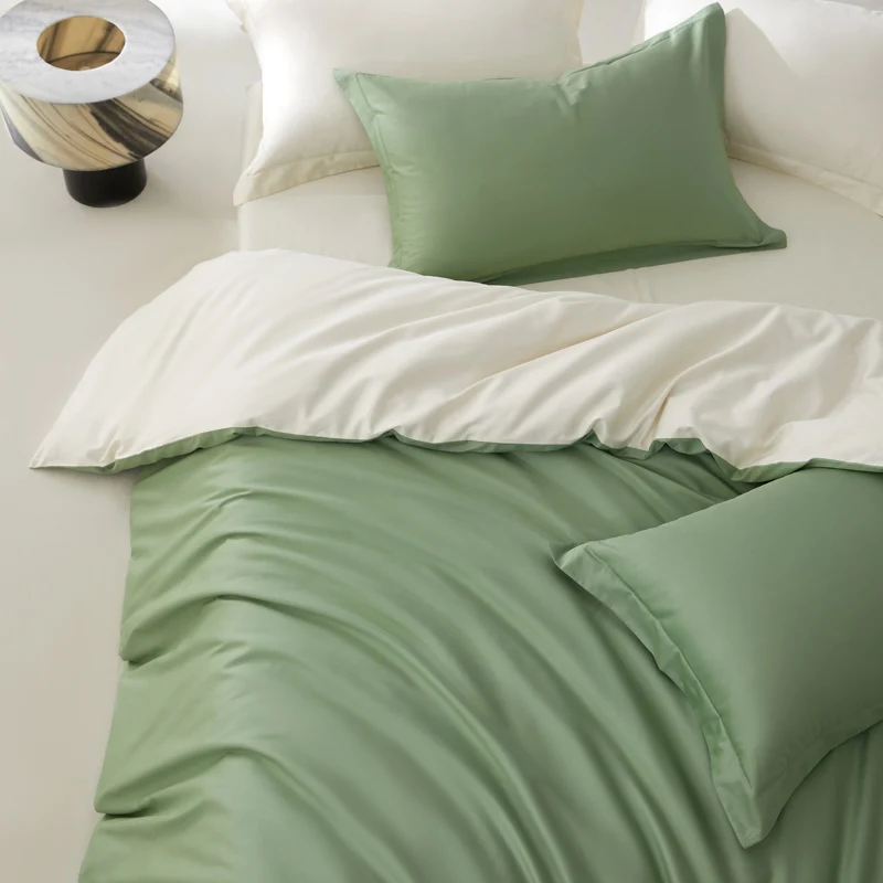 Organic Egyptian Cotton Bedding Set with Duvet Cover Bed Sheet Pillowcase Luxury 800 Thread Count Bedsheet 5-Star Hotel Quality