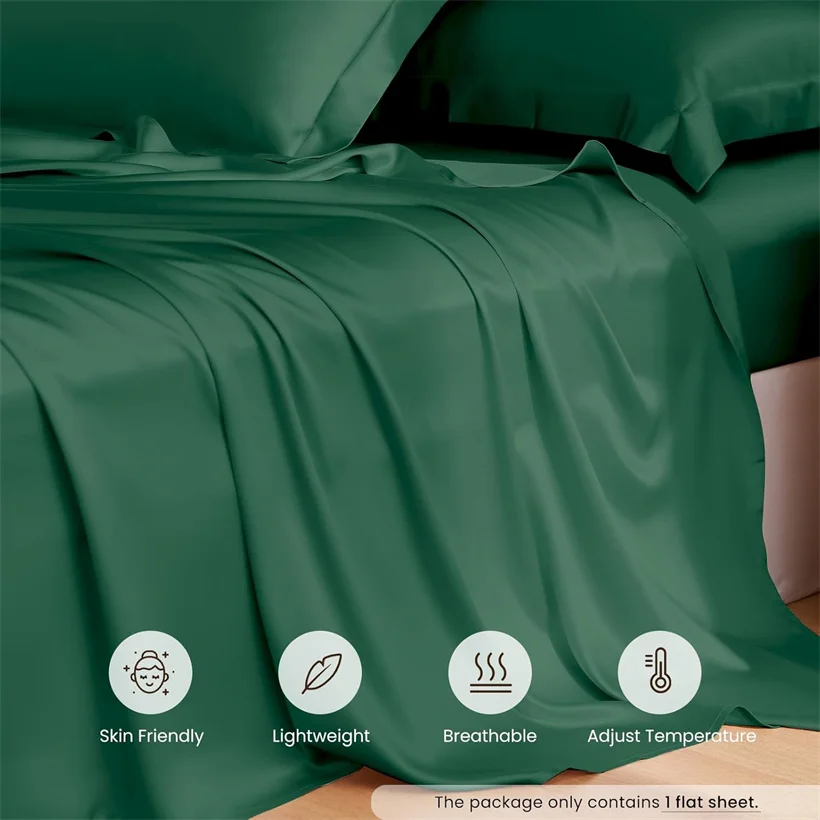 1pc 100% Mulberry Silk Flat Bed Sheet 23 Momme Natural Silk Bedding Bed Linen Ultra Soft Breathable Bedsheet Customized Any Size