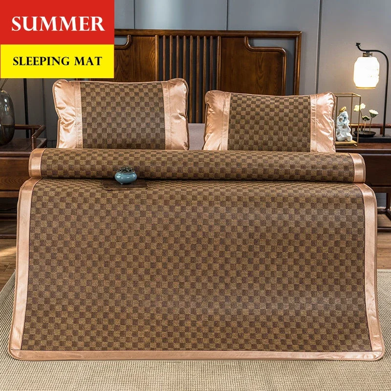 WASART Summer bamboo rattan mat adult children cool sleeping mat sheet 90/150/180cm portable foldable double bed protection pad