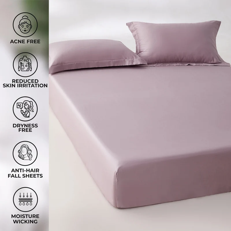 Premium Egyptian Cotton Fitted Sheet with Elastic Bands 800 Thread Count Mattress Covers for Single Double King Queen Bed Cover