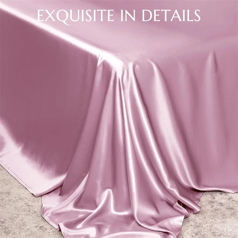 100% Silk 1pc Flat Bed Sheet Luxury Natural Mulberry Silk Bedding Flat Top Sheet Customized Any Size Bedsheet Smooth Bed Linen