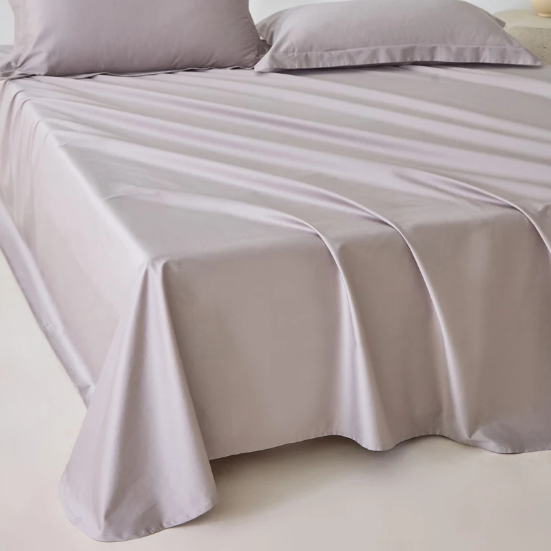 Egyptian Cotton Bed Flat Sheet, 1PC 800 Thread Count Top Sheets for Single Double King Queen Bed, Luxury Soft Bedsheet Bed Linen