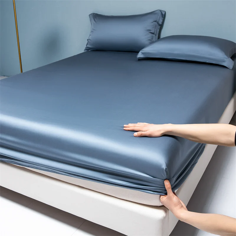 Premium Egyptian Cotton Bedding Fitted Sheet Elastic Band Around Mattress Cover Double Queen King Size Bed Cover No Pillowcase