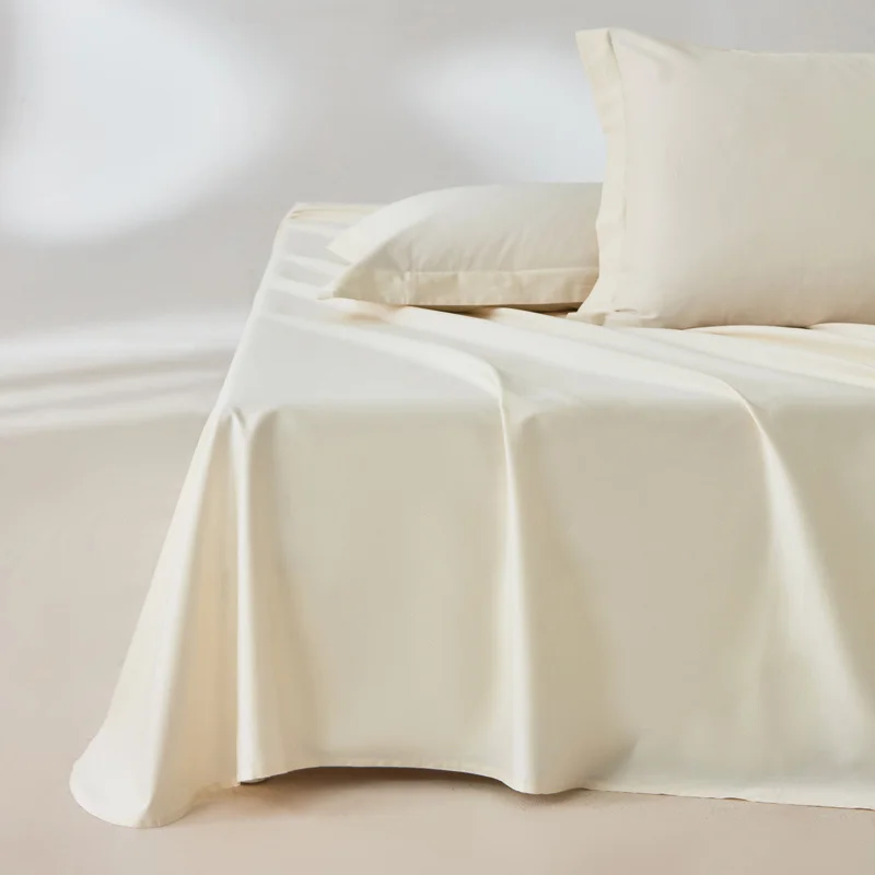 100% Egyptian Cotton Bed Sheet Set 1600 Thread Count Bedding Set Luxury Flat Top Sheet Fitted Bed Sheets Pillowcase Smooth Soft