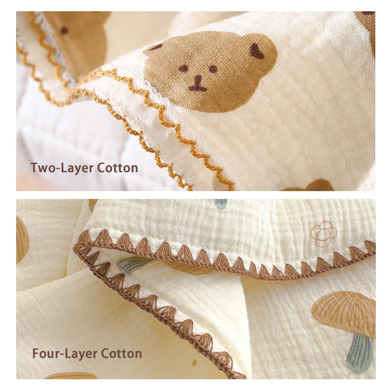 Battilo 100% Cotton Baby Blanket Soft Breathable Muslin Swaddle Blanket for Newborn Infant Plaid Receiving Blankets Toddler Gift