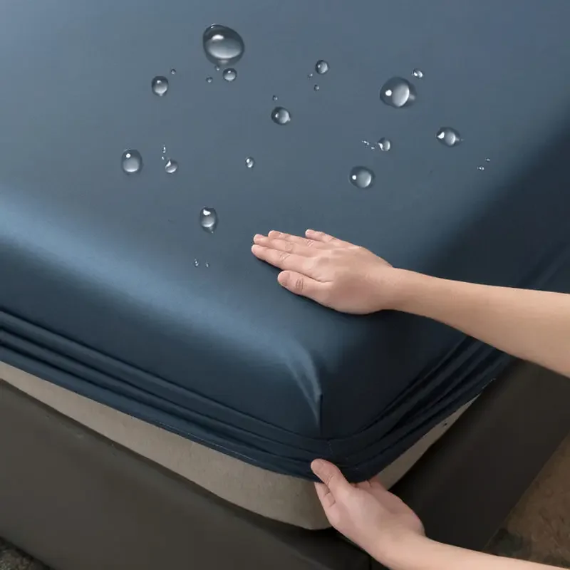 WASART Waterproof mattress protector cover single double bed twin full queen king size elastic fitted sheet style protection pad