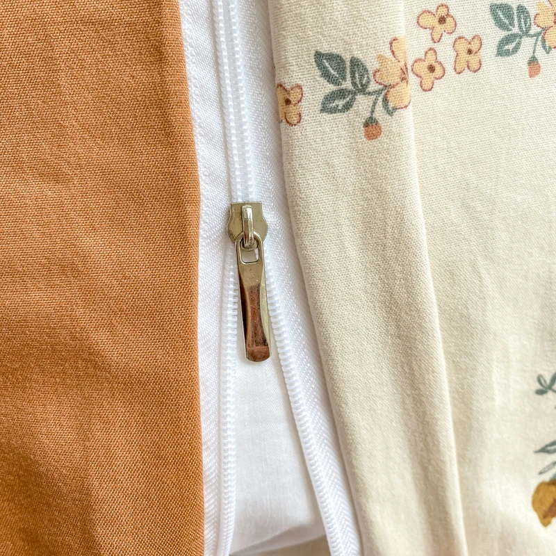 Korean Retro Floral Bedding Set 100% Washed Cotton Bed Sheets Set Soft Duvet Cover Bed Linen Pillowcase Single Double Queen King