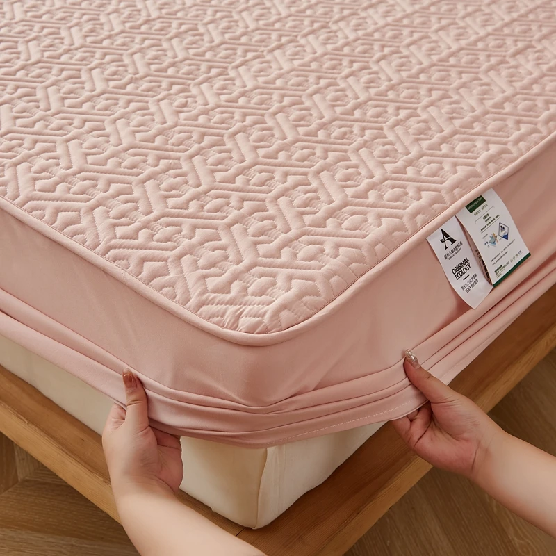 Pure Cotton Quilted Mattress Pad Topper Customized Anti-bacterial Queen King Size Bed Pad Protector Cover Without Pillowcase