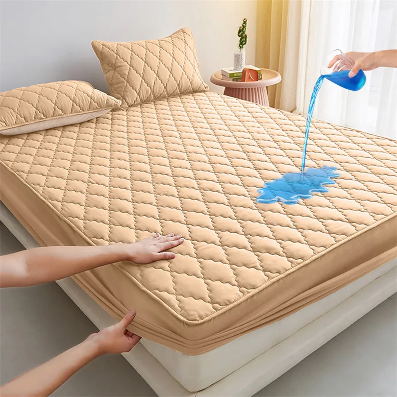 Premium Waterproof Mattress Protector Ultra Soft Breathable Washable Bed Fitted Sheet Mattress Cover Single Double Queen Size