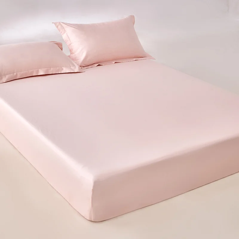 High End Egyptian Cotton Fitted Sheet with Elastic Bands Non Slip Adjustable Mattress Covers for Single Double Queen King Bed