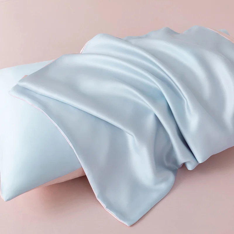 Natural Mulberry Silk Pillowcase Bedding Home Decoration Luxury Double Sides Pure Silk Pillow Case 23 Momme 100% Silk 2pcs Cover